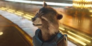 Rocket Raccoon with a little "wink, wink" action