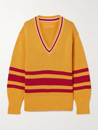 Striped Knitted Cotton Sweater