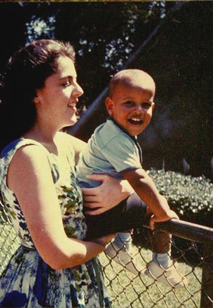 President Obama is seen as a child with his mother Ann Dunham in an undated family snapshot. 