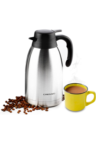 Best Coffee Carafes 2022 | 68 Oz Thermal Coffee Carafe - Insulated Stainless Steel Double Walled Vacuum Flask / Thermos - Coffee Carafes For Keeping Hot Coffee & Tea For 12 Hours...