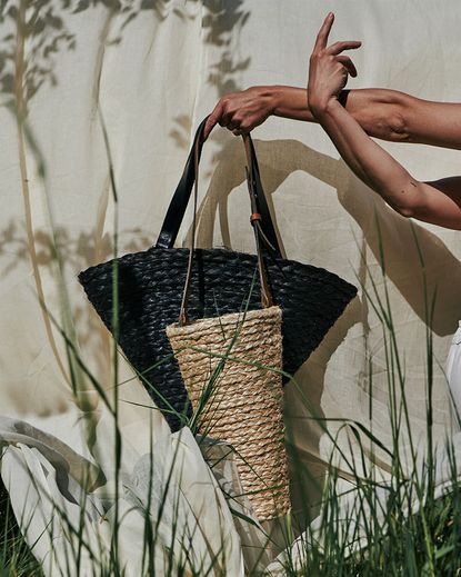 Handwoven basket bags by Uri