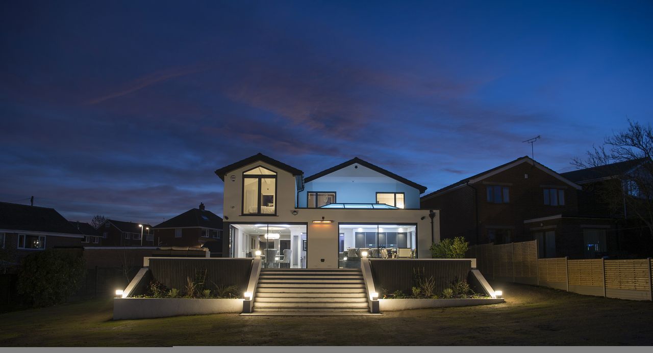 House extended and completed with Express Bifold Doors