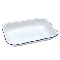 FALCON Enamel Bake Pan Blue &amp; White Large 37 X 29.5 x 6cm Roasting Baking Tray - View at Amazon
