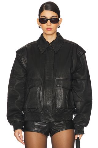 Leather Bomber Jacket