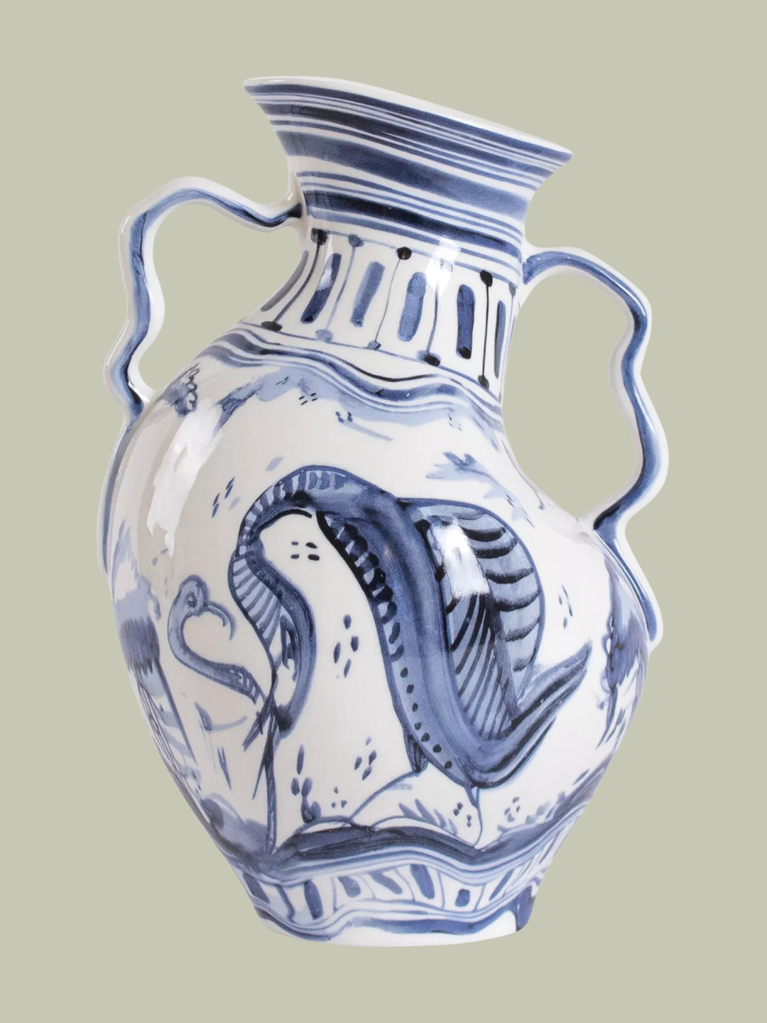 A painted asymmetric vase from Seletti
