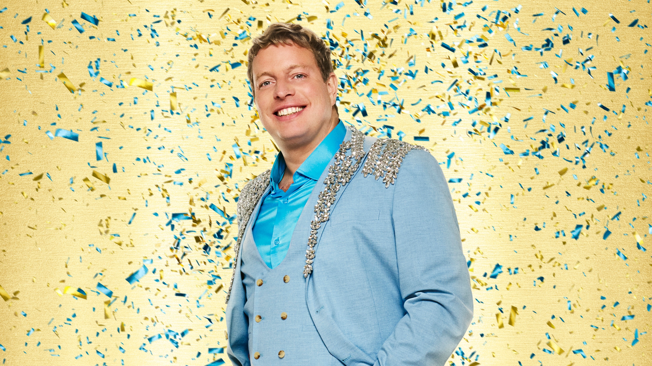 Strictly Come Dancing 2025 - Thomas Skinner with confetti falling around him.