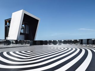 Rooftop terrace at Prada Foundation, Milan, Italy