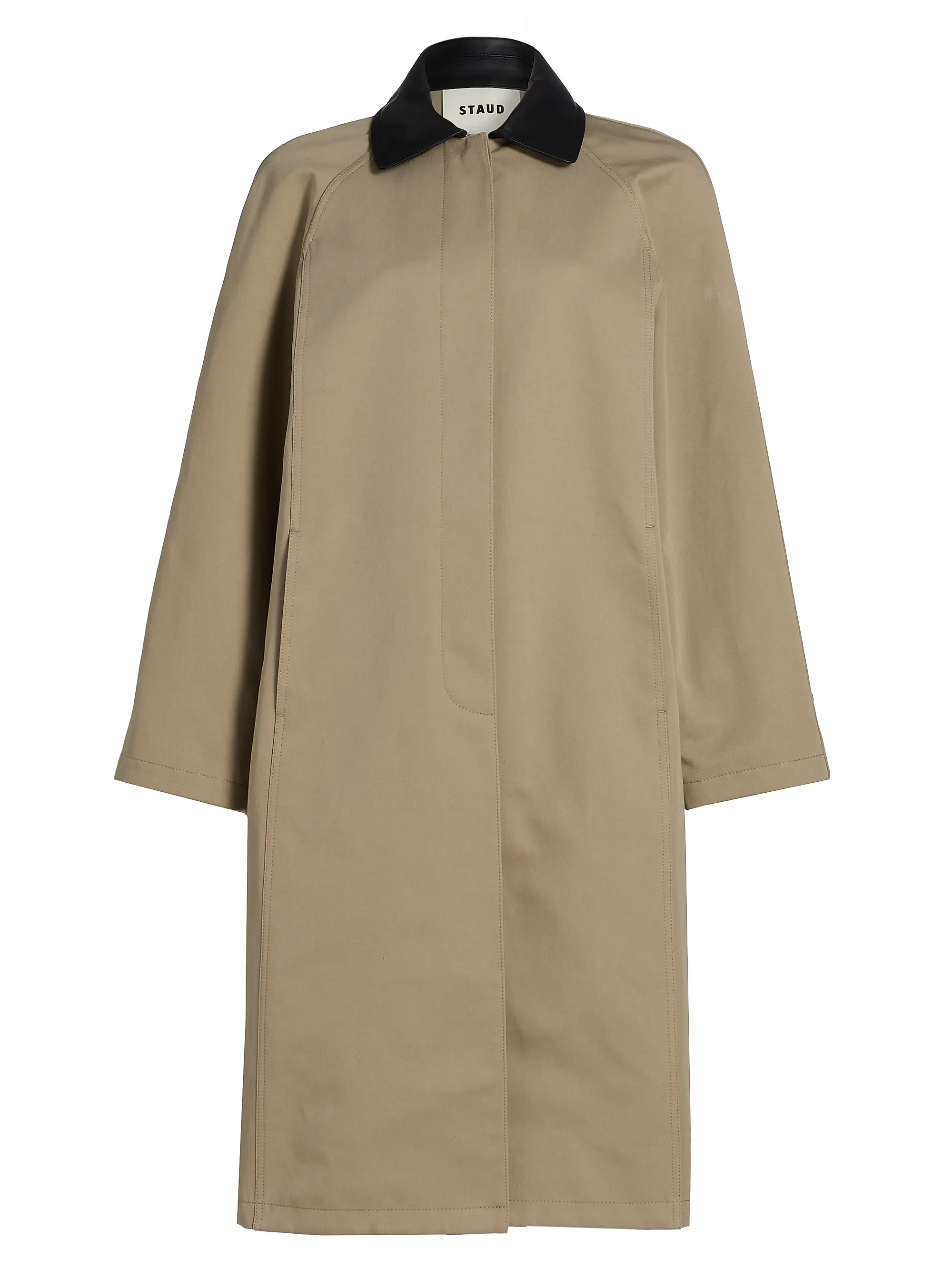 Jackson Leather Collar Long Coat