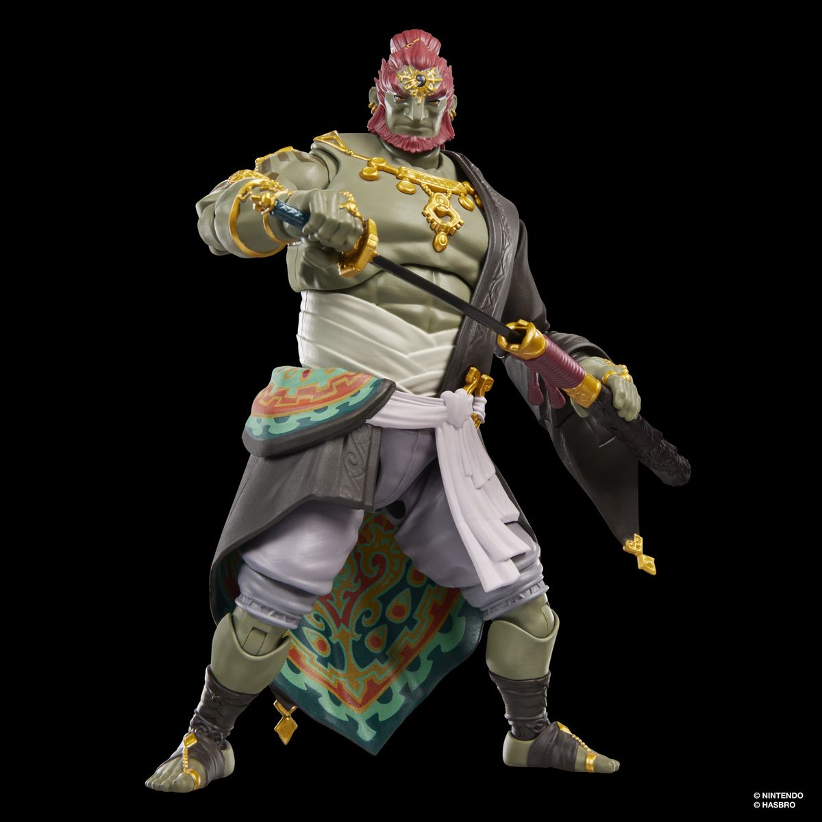 Legend of Zelda Ganondorf action figure against a dark background