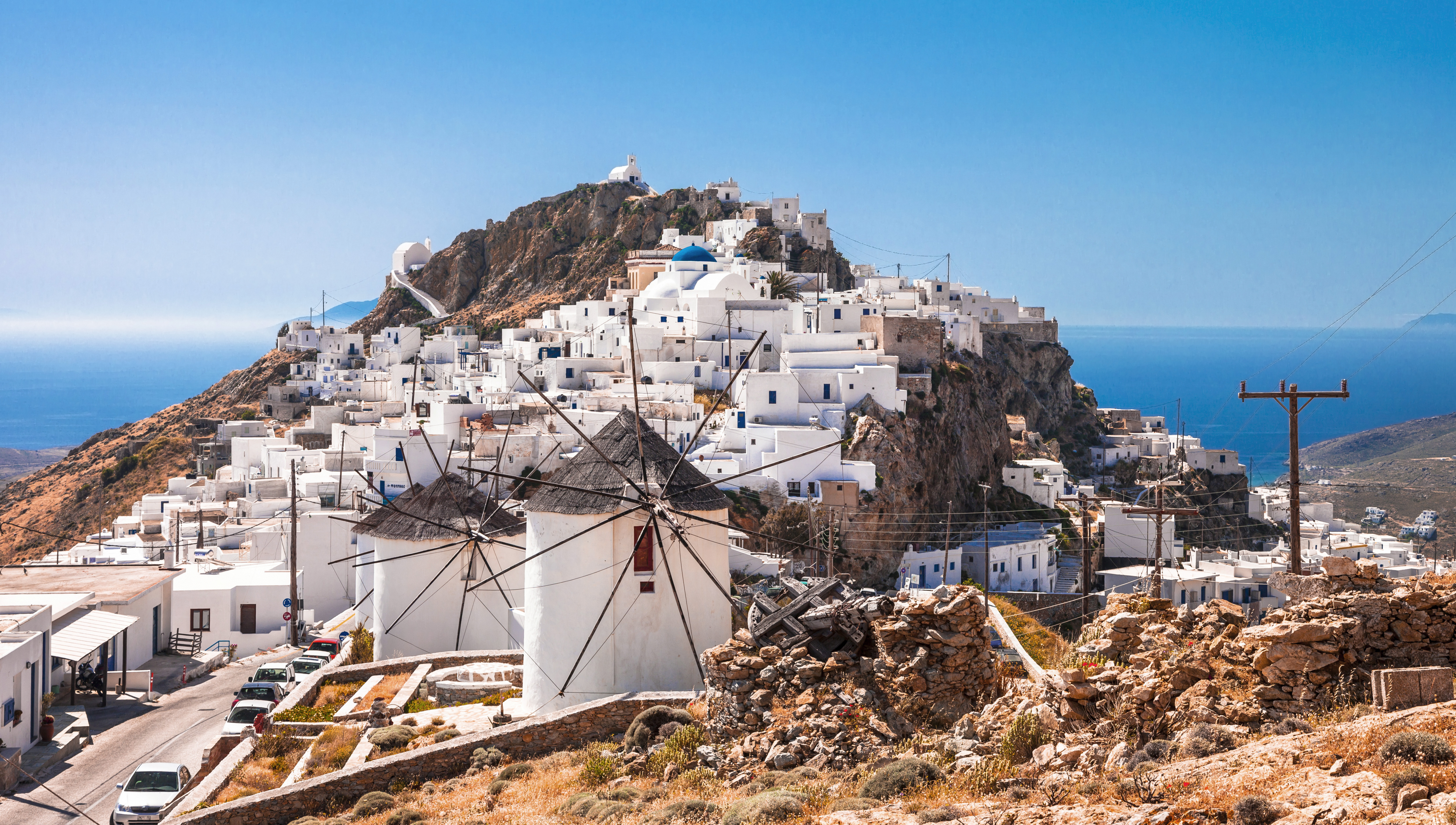 An old windmill on the Greek island of Serifos