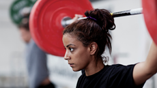 Woman weightlifting at the gym