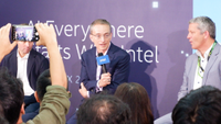 Intel CEO Pat Gelsinger at a press conference at Computex 2024 in Taiwan.