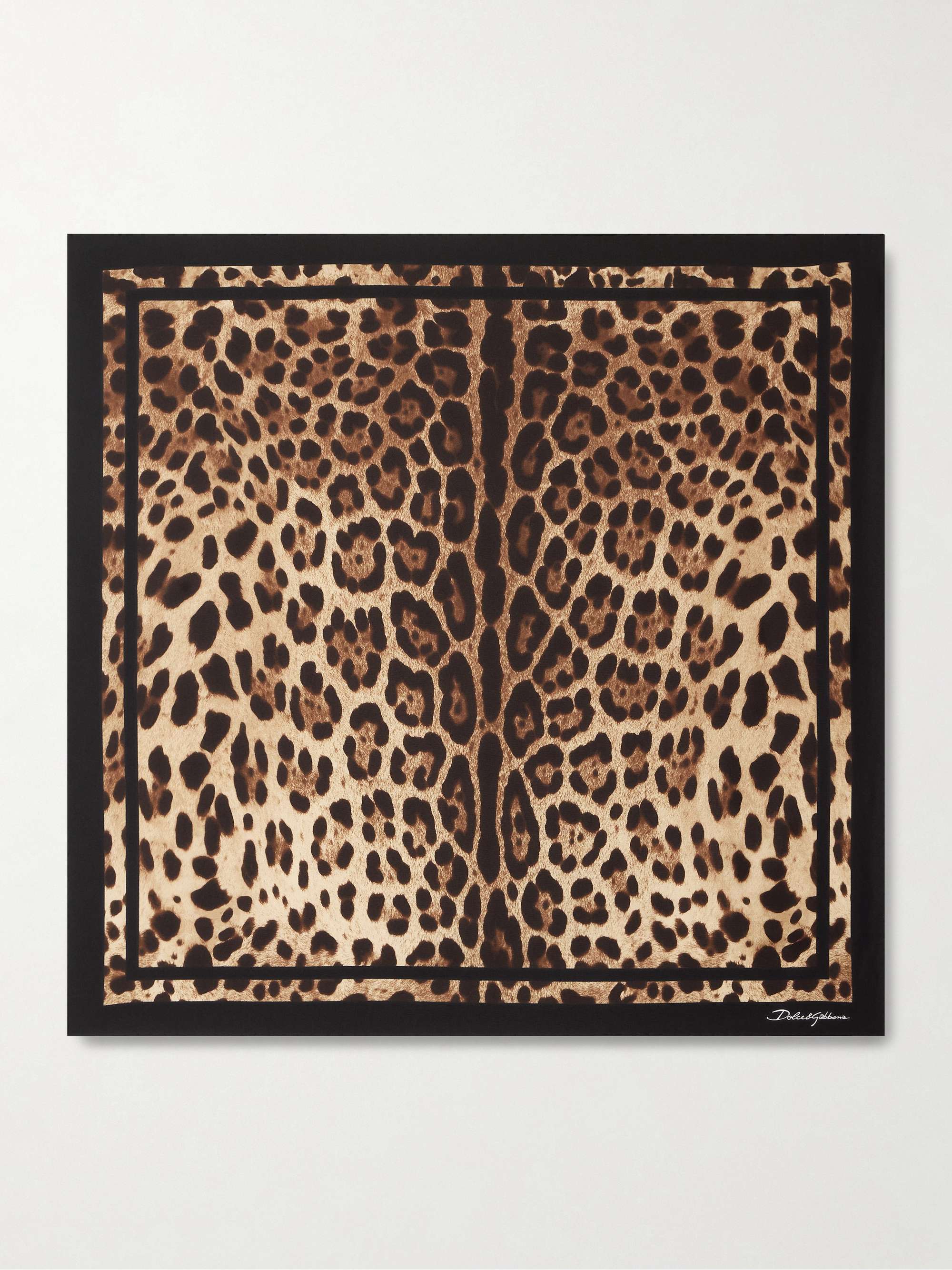 Leopard-Print Silk-Twill Scarf