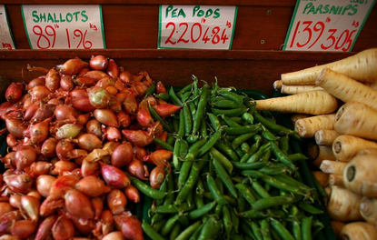 Vegetables priced by metric and imperial weights