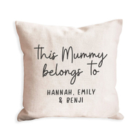 3. Manta Makes Personalised This Mummy belongs to Cushion: £22.95 at Amazon