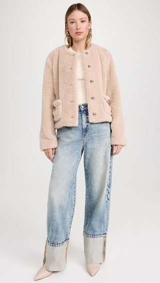 Generation Love Jen Faux Lamb Fur Jacket