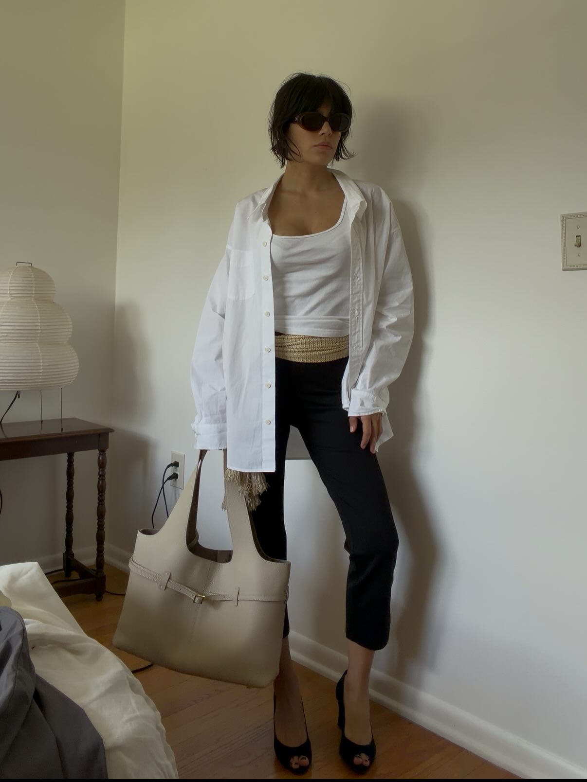 Fashion person wearing capris.
