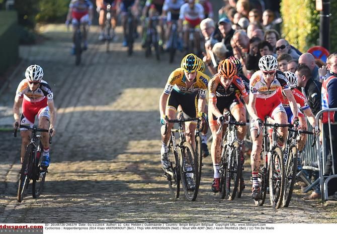 The field charges off the start line and on to the opening lap