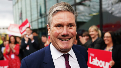 Keir Starmer arrives at the Labour party conference
