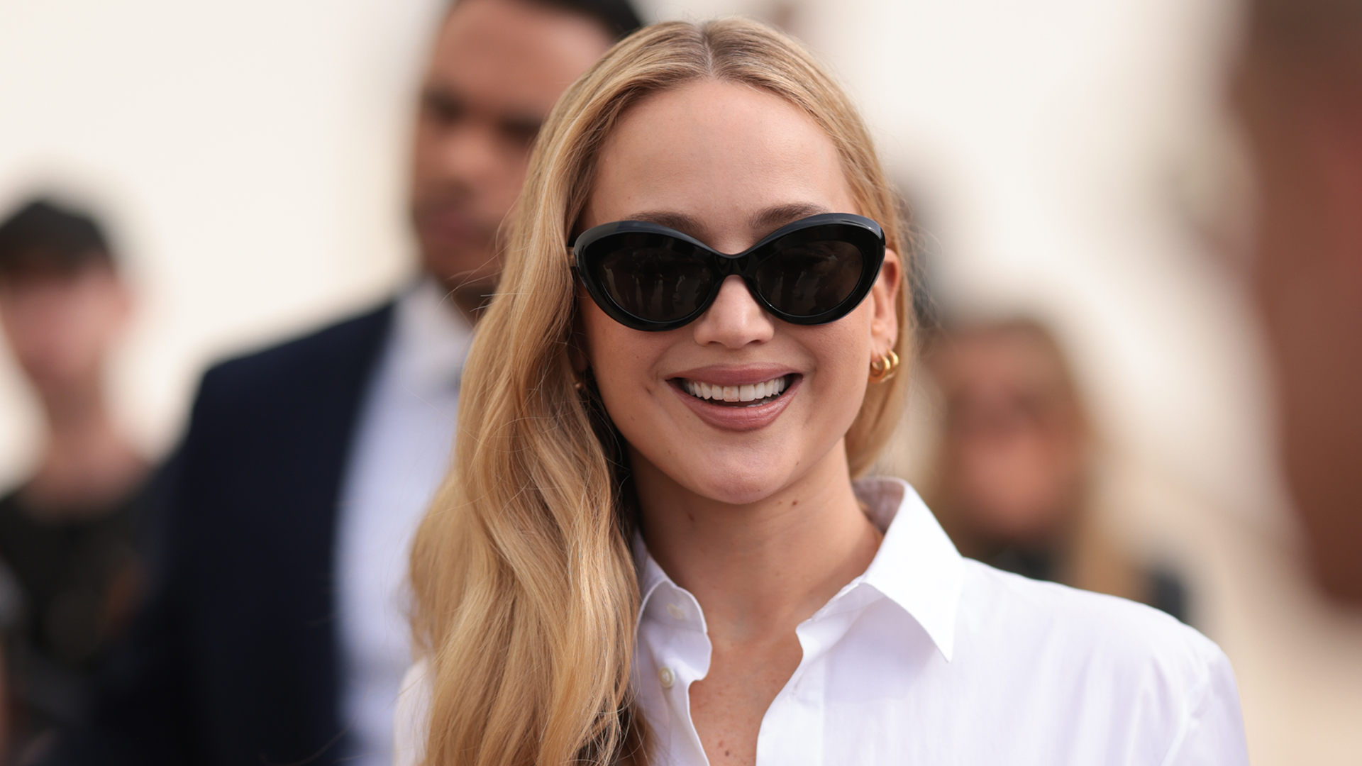 Jennifer Lawrence tried the scarf belt trend with her latest New York outfit