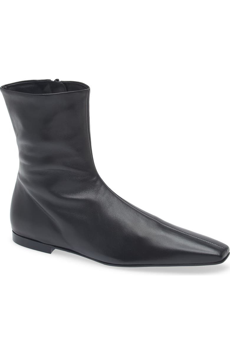Flat Side Zip Bootie