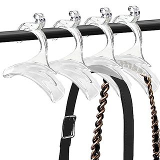 Besser Bag Hanger 4 Pcs,purse Hanger for Closet, Acrylic Purse Handbag Organizer,protecting Bag Shape & Organizing Space(white)