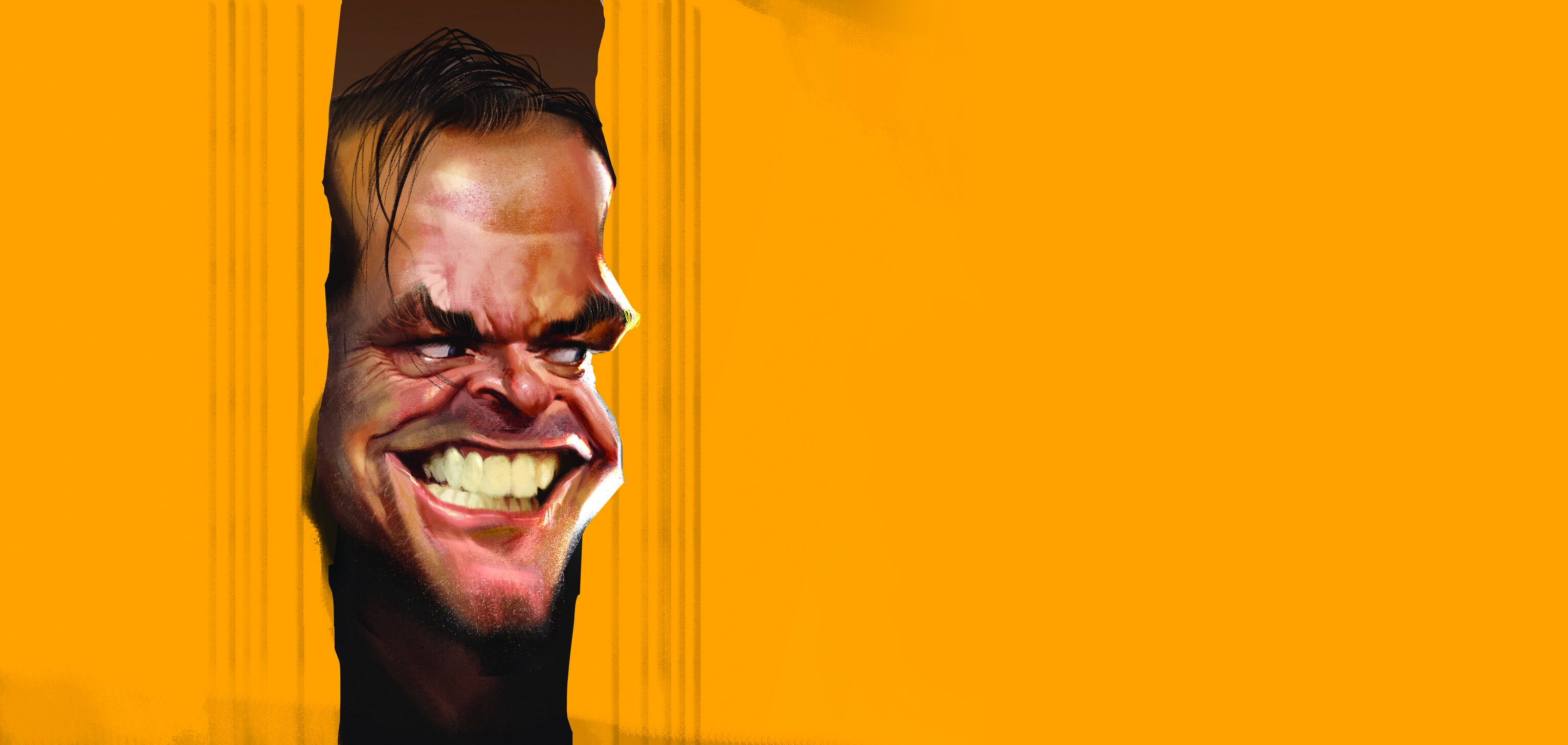 A caricature of Jack Nicholson in The Shining by Luis Rojas