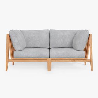 Outer Teak Outdoor Loveseat on a white background