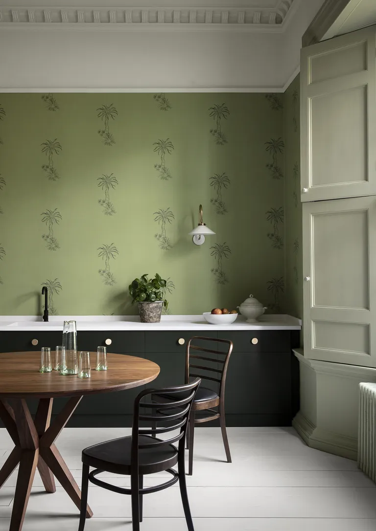 Paper & Paint Library Lighthouse Palm wallpaper in Chelsea Green