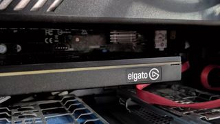 Elgato 4K60 Pro MK2 capture card in computer.