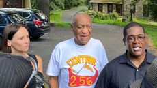 Bill Cosby outside his home after being released from prison