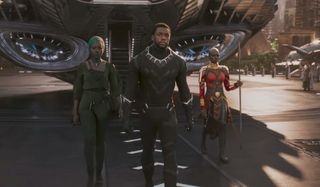 Chadwick Boseman Lupita Nyong'o and Danai Gurira in Black Panther