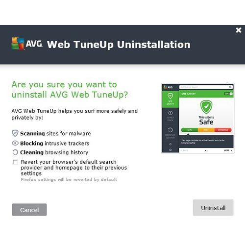 AVG Ultimate image: AVG Web TuneUp supports safe surfing.