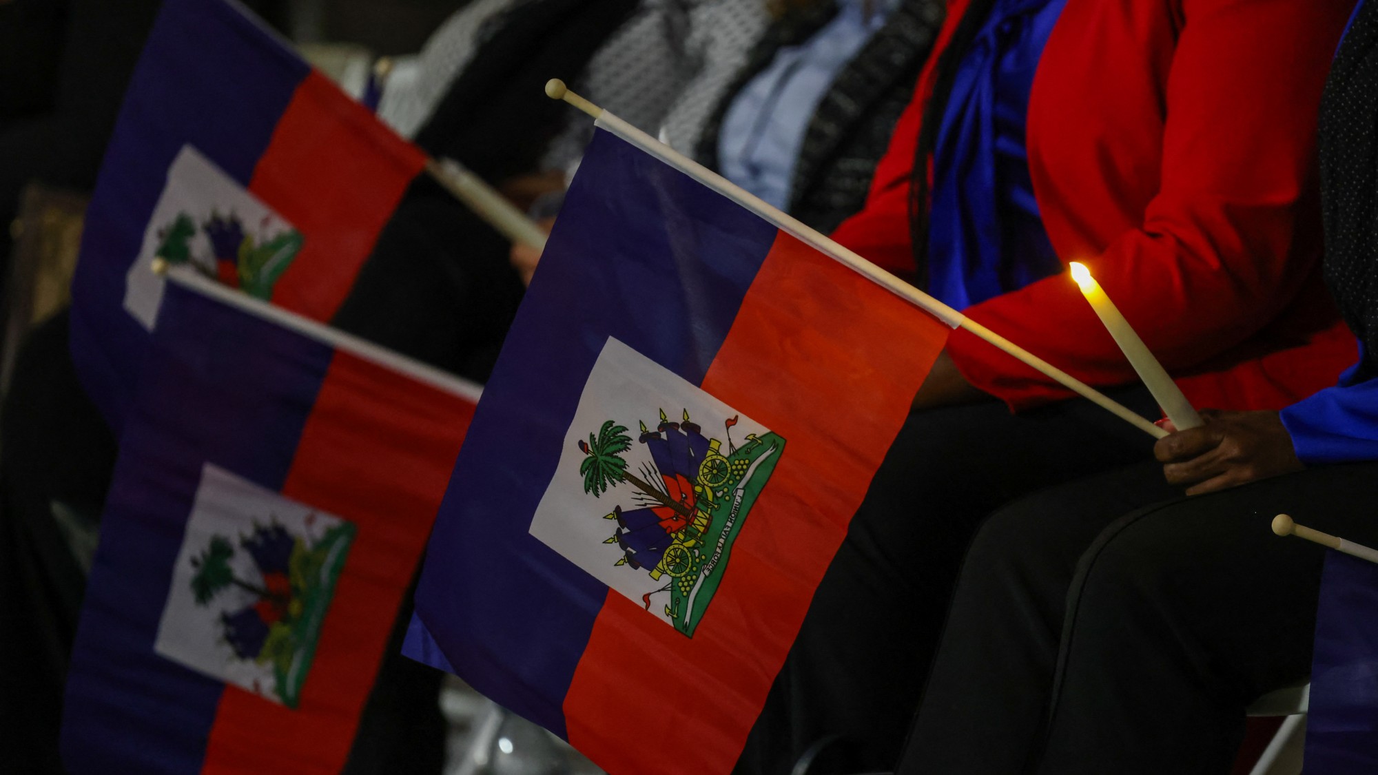 A candlelight vigil for Haitians living in the US under the Temporary Protected Status (TPS) immigration program in Miami, Florida