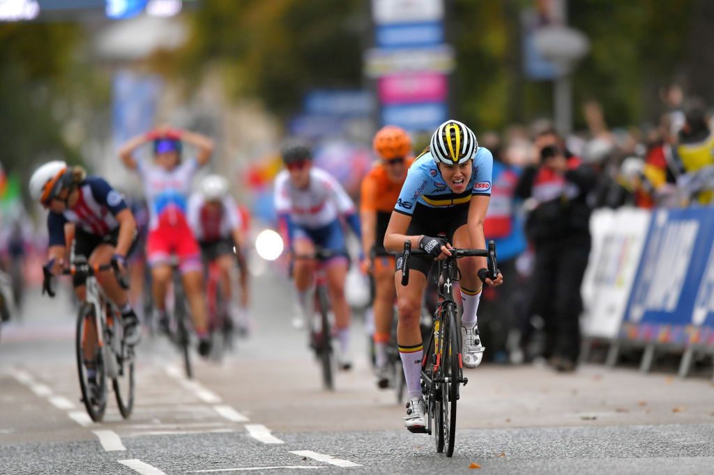 Julie de Wilde (Belgium) after taking silver