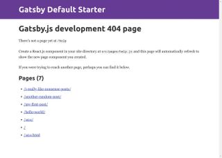 Use WordPress as a headless CMS: Gatsby development 404 screen