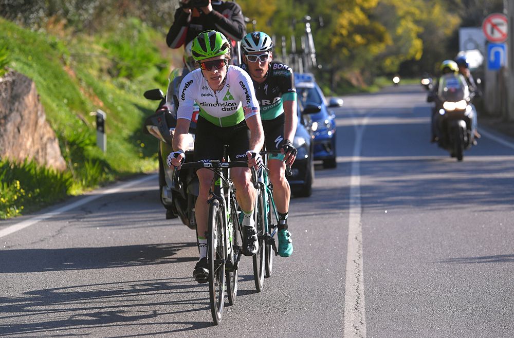 Ben King (Dimension Data) in the breakaway at Volta Ao Algarve