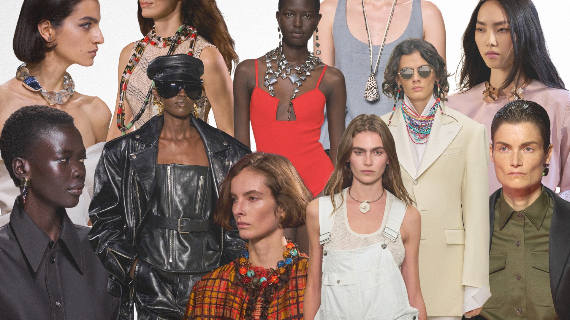 spring jewelry trends 2026 at Bottega Veneta, Chanel, Givenchy, Dries Van Noten, Louis Vuitton, Saint Laurent, Ralph Lauren, Celine, and Prada