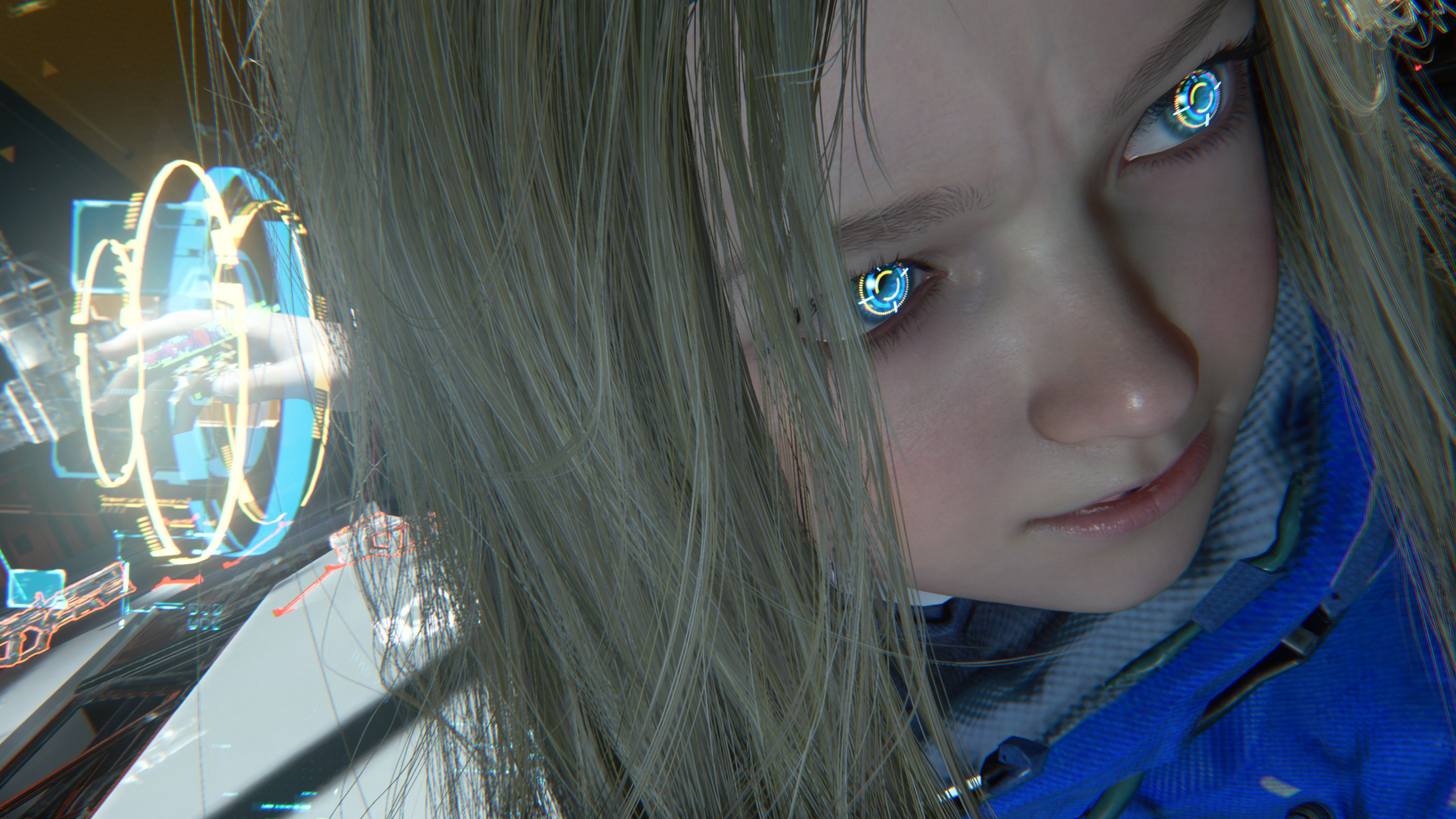 Screenshot from sci-fi shooter Pragmata, shown at Gamescom 2025.