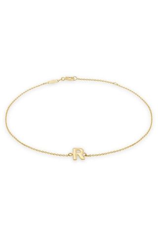 Saks Fifth Avenue 14K Yellow Gold Initial R Anklet