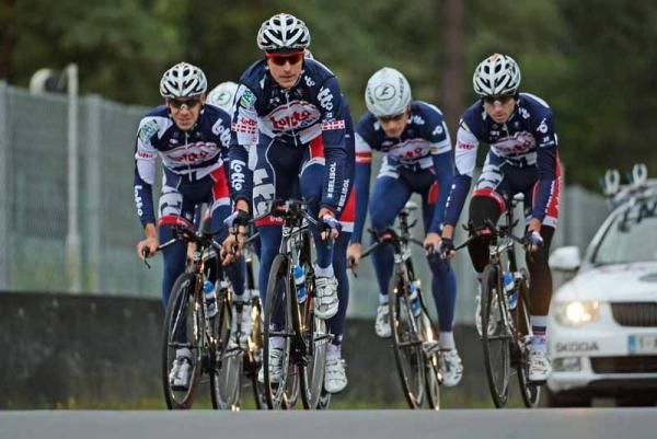 Lars Bak leads the Lotto Belisol Team
