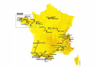 Tour de France 2021 map