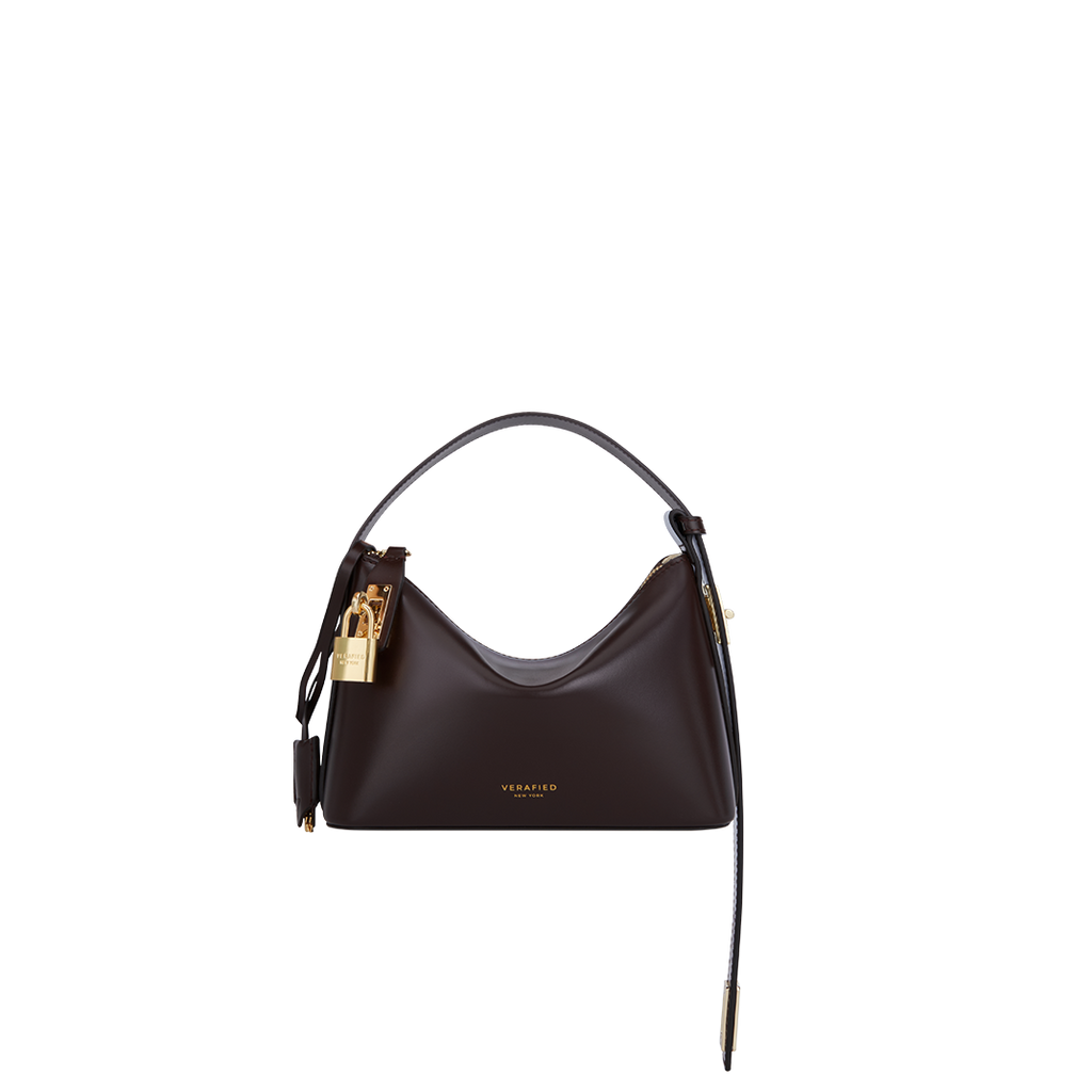 Mini Gold Chocolate Hobo Bag