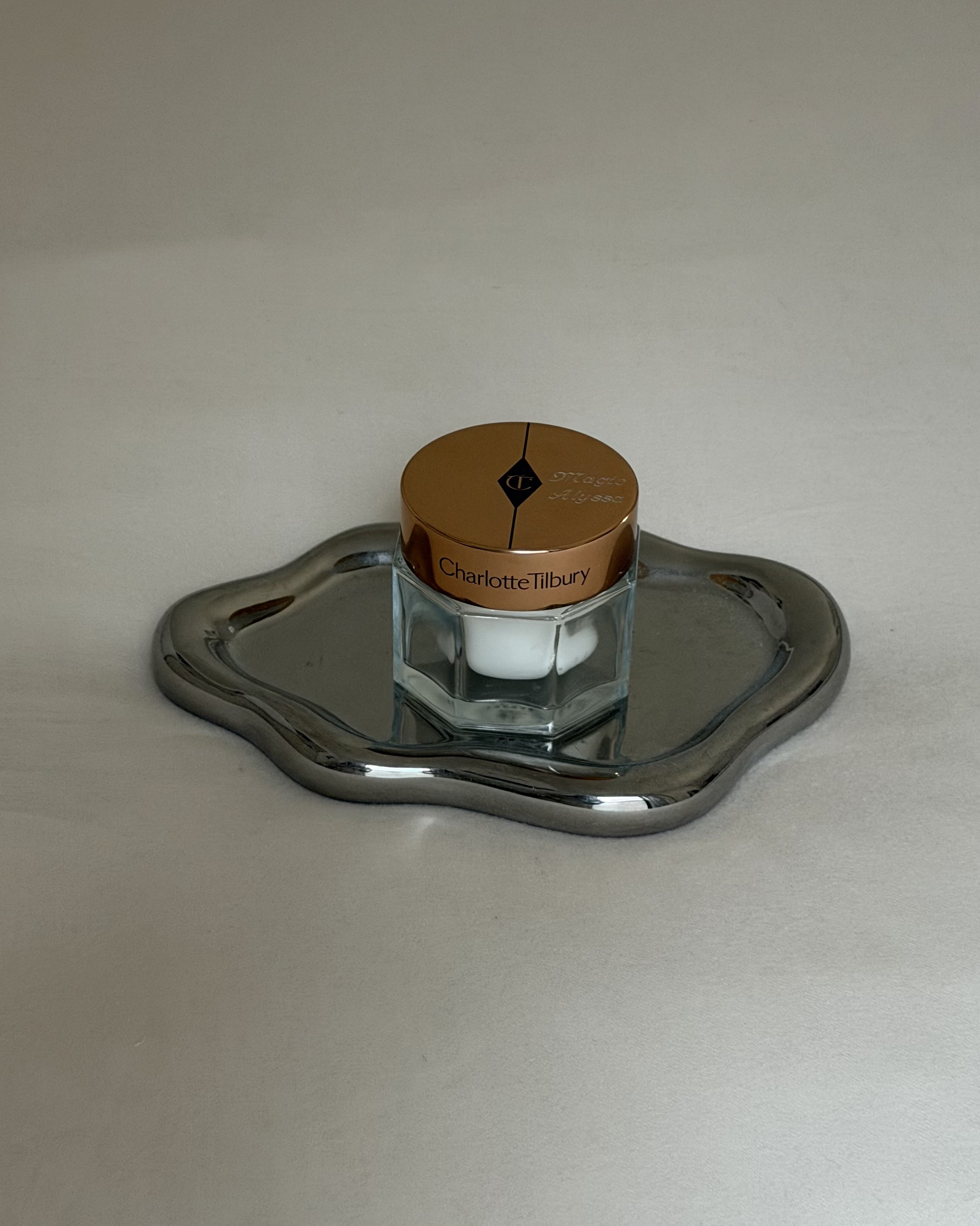 Image of Alyssa Brascia's jar of Charlotte Tilbury's reformulated Magic Cream.