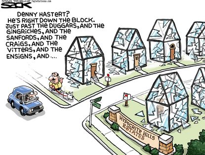 Political cartoon Dennis Hastert