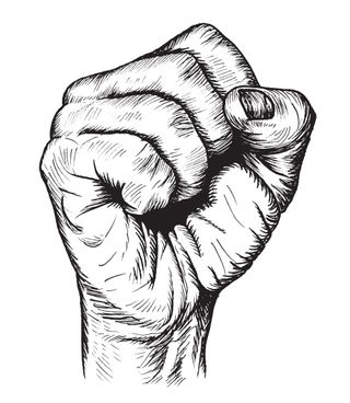 Fists are associated with solidarity