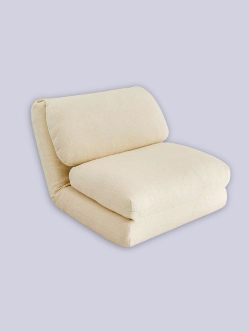 Folding Boucle Chair Bed