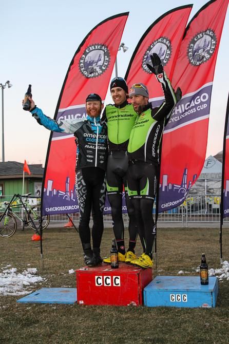 The men's podium in Chicago's New Year's Resolution day 2
