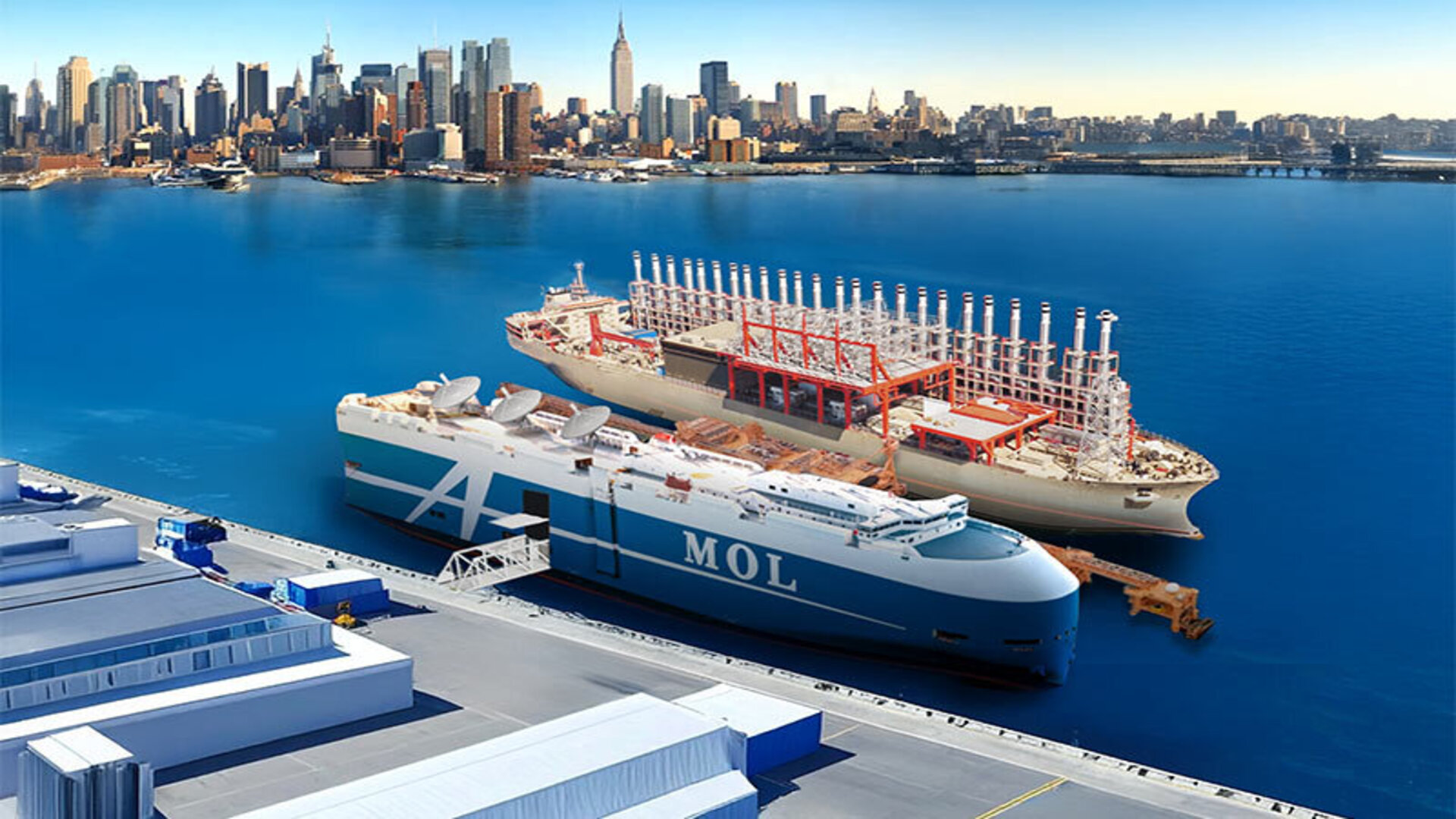 CG rendering of powership and offshore data center