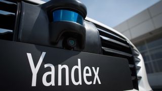 Yandex logo on a self-driving car